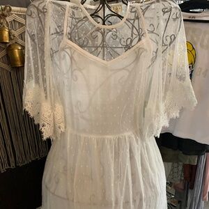 POL sheer laced Blouse